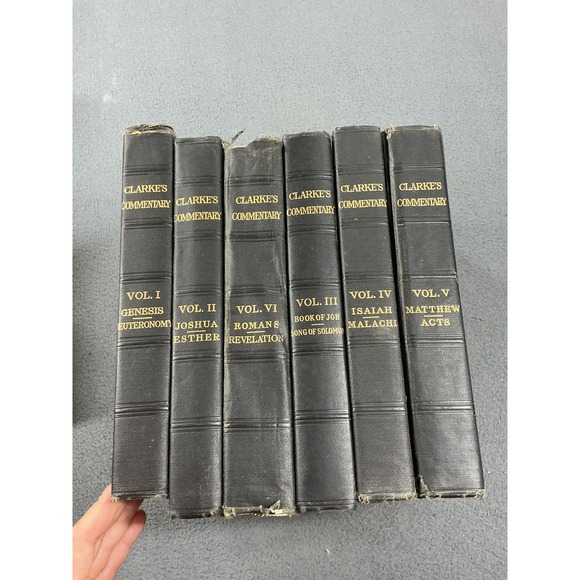 Other - Adam Clarke Holy Bible Clarke's Commentary 6-Volume Box Set Hardcover Black